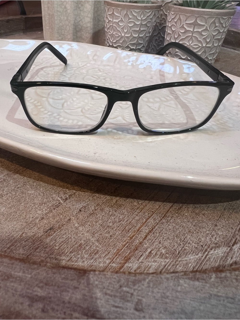 Foster Grant Design Optics Black Rectangle Unisex Reading Glasses Frames